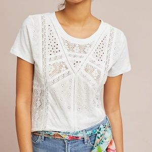 Antrhopologie Stacey Eyelet Tee XS